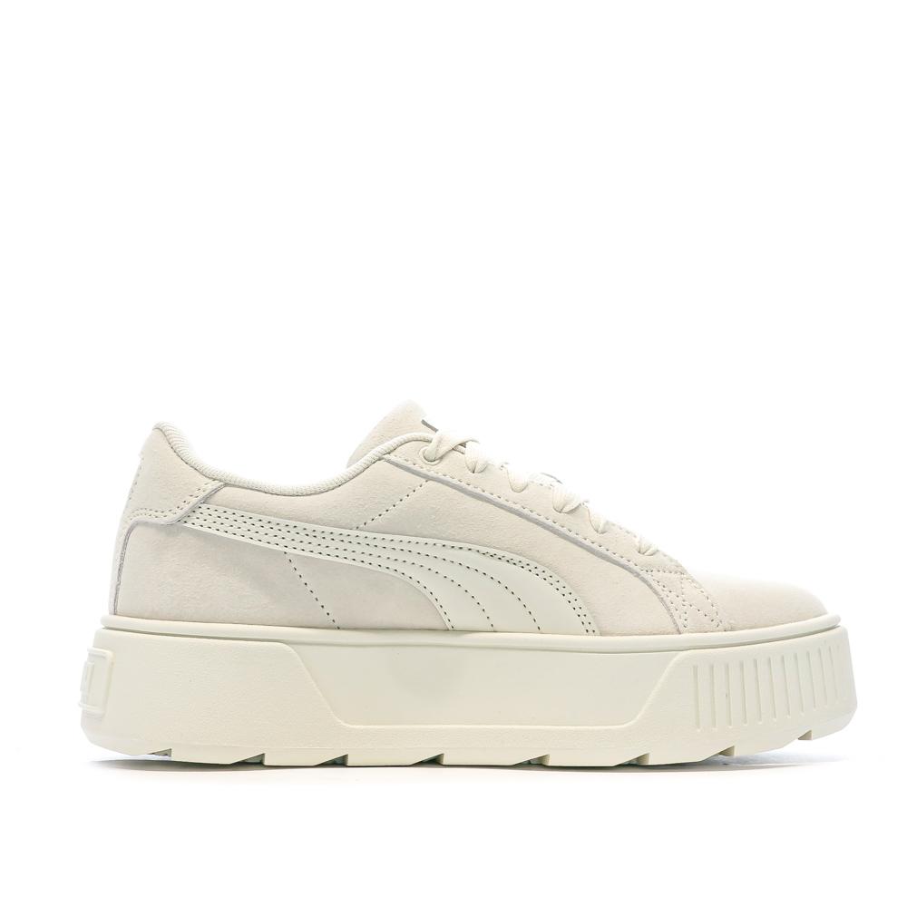 Baskets Beige Femme Puma Karmen vue 2