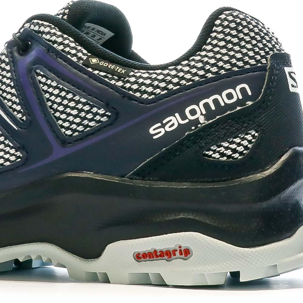Chaussures de randonnée Noire/Bleu Femme Salomon Custer vue 7