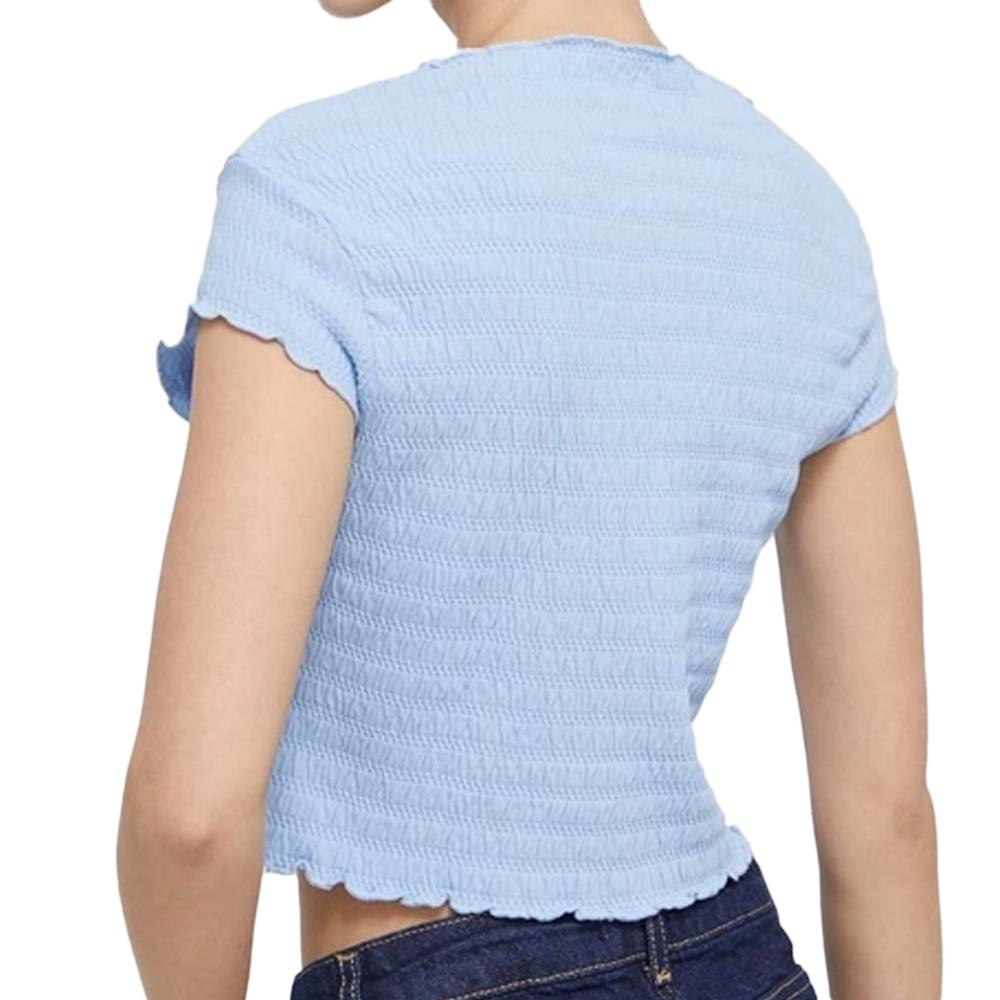 T-shirt Bleu Femme Tommy Hilfiger Smock vue 2