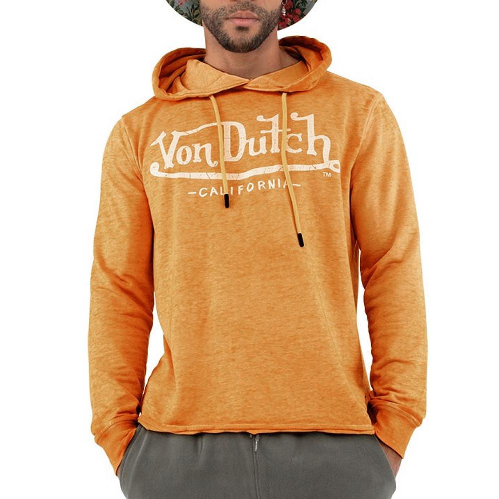 Sweat à Capuche Orange Homme Von Dutch RYAN pas cher