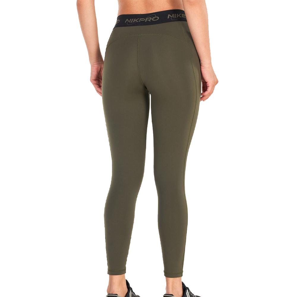 Legging Kaki Femme Nike 7/8 training PRO vue 2