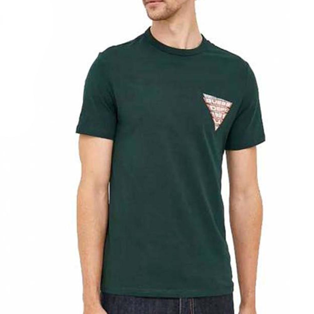 T-shirt Vert Foncé Homme Guess Eskil