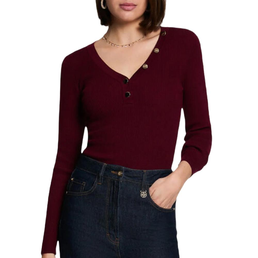 Pull Bordeaux Femme Morgan MBANBIN pas cher