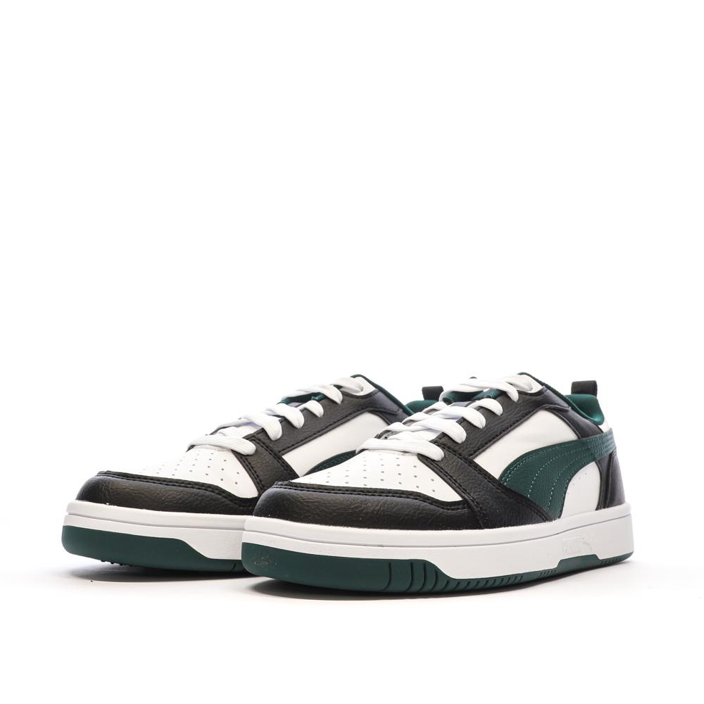 Baskets Noires/Vertes/Blanches Garçon Puma Rebound vue 6