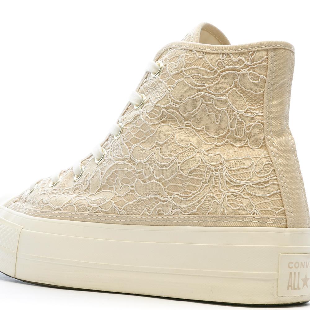 Baskets Beige Femme Converse Lift Hi Farro vue 7