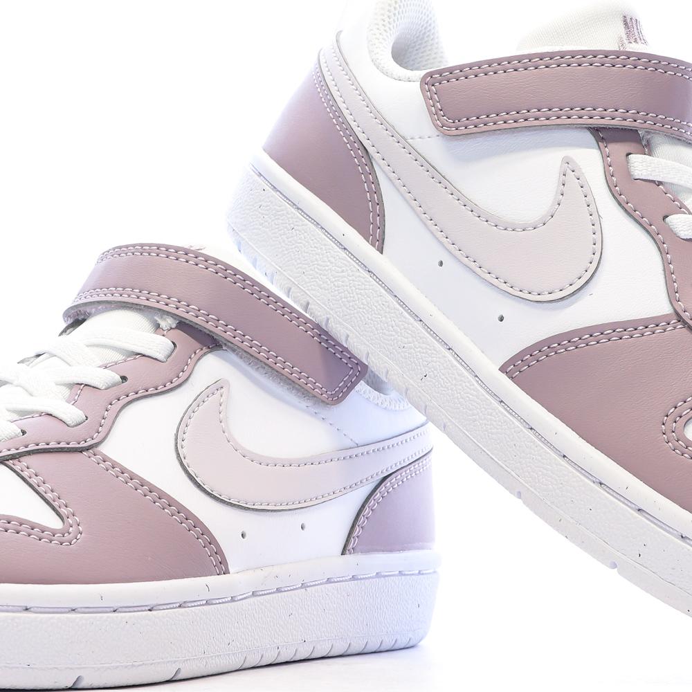 Baskets Gris/Blanc Fille Nike Court Borough Low vue 7
