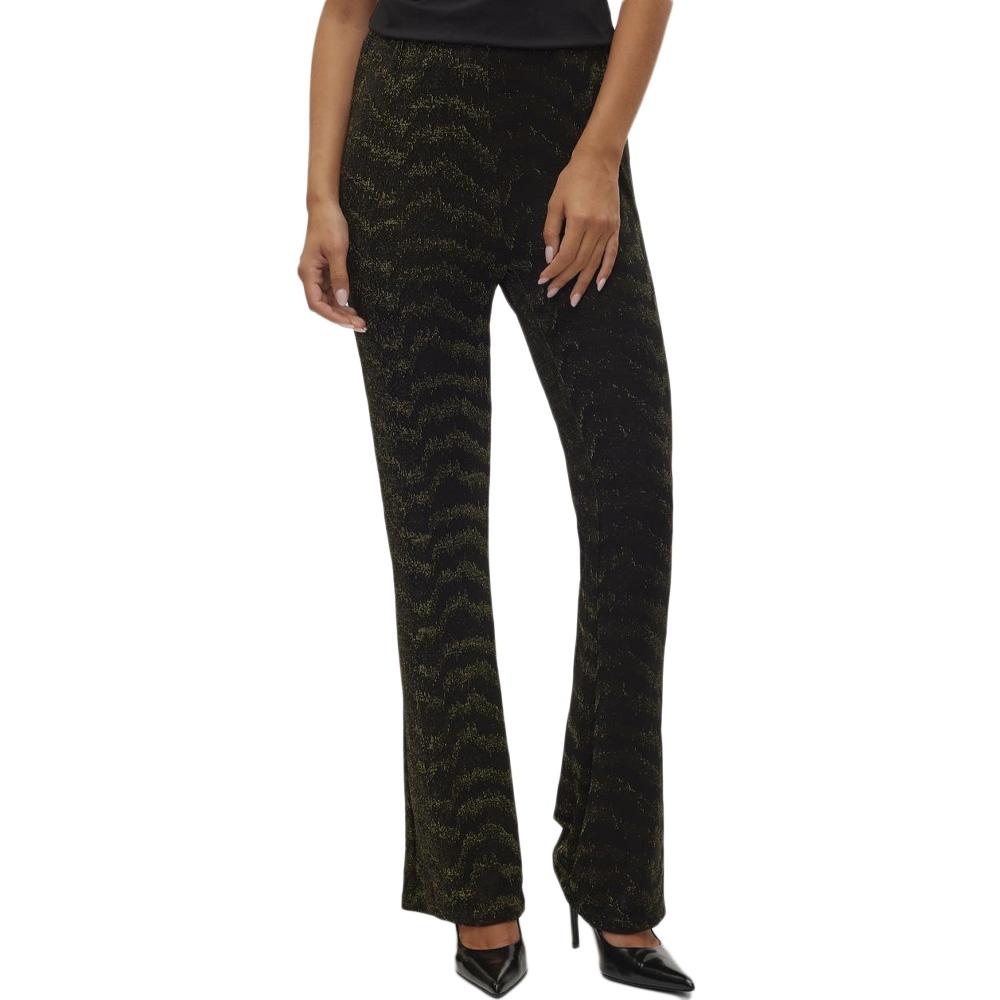 Pantalon Noir/Doré Femme Vero Moda Lucy Hw Glitter pas cher