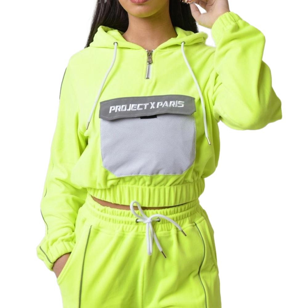 Sweat Jaune fluo Femme Project X Paris F202085 pas cher