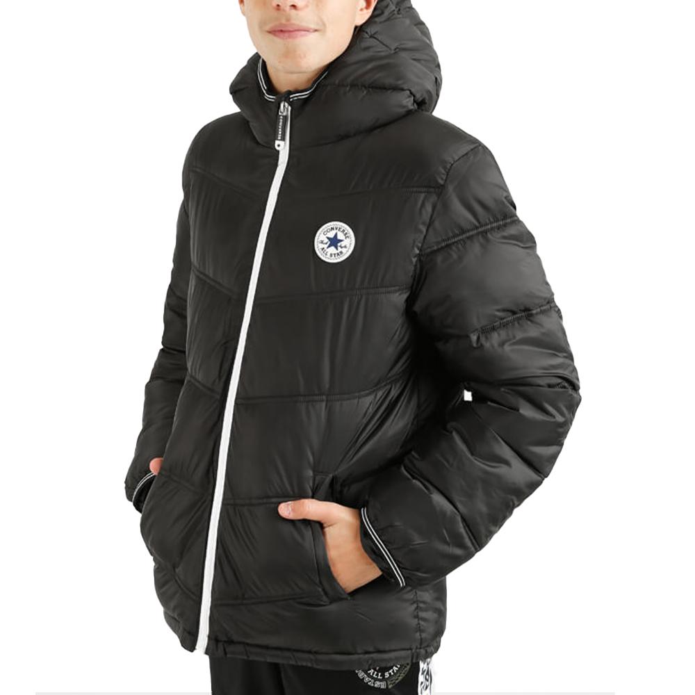Doudoune Noires Garçon Converse Puffer Black pas cher