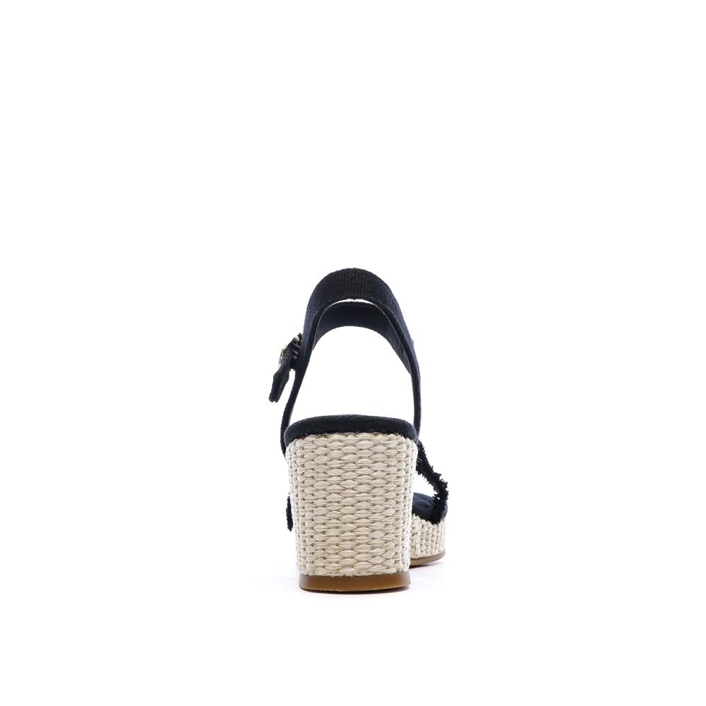 Tommy Hilfiger Women’s Black Heeled Sandals – Wedgeee Photo of the Espace des Marques %store% store - view of %key%