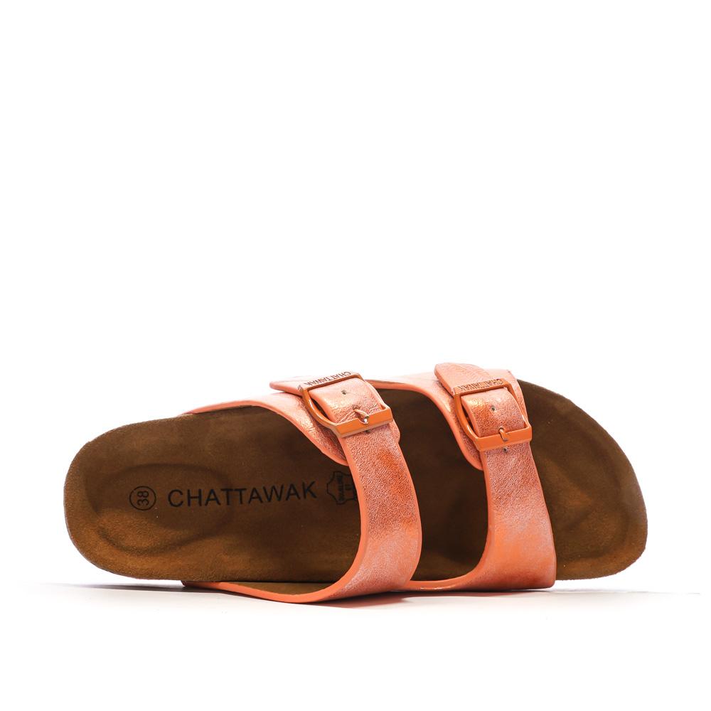 Sandales Orange Femme Chattawak ORPHEE vue 4