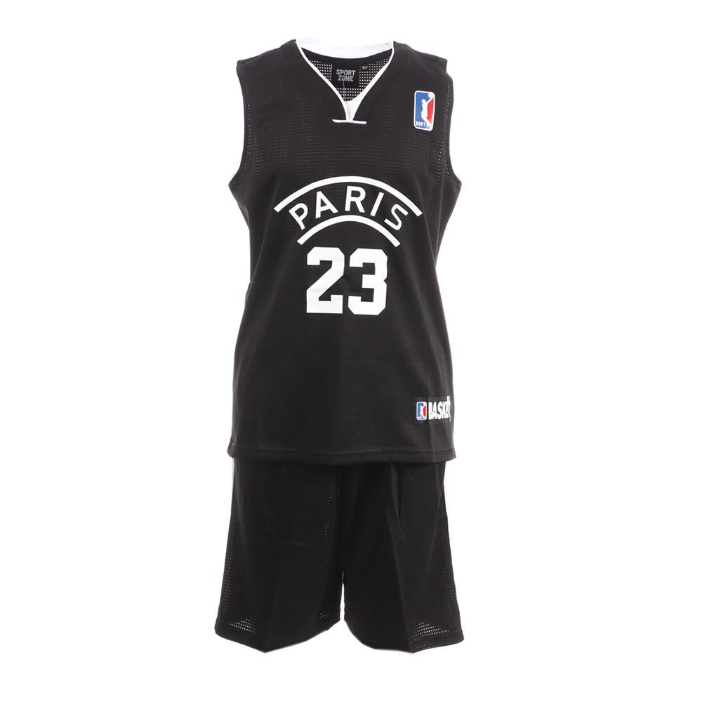 Paris Ensemble de basket Noir/Blanc Enfant Sport Zone pas cher