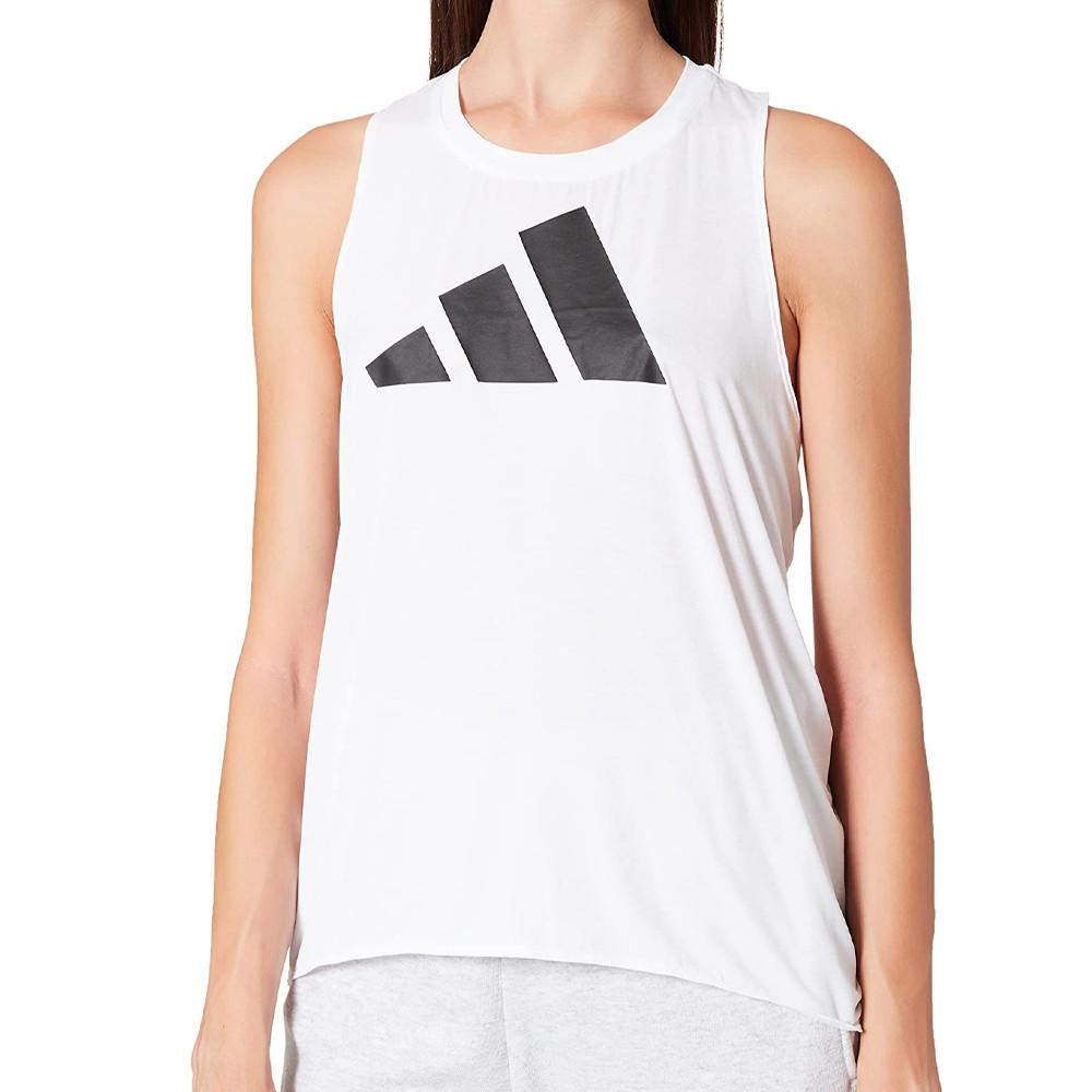 Débardeurs Blanc Femme Adidas barlogo pas cher