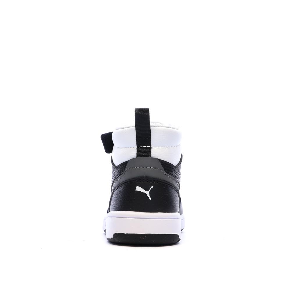 Weiß/schwarze Puma Rebound Sneaker für Jungen Ansicht 3