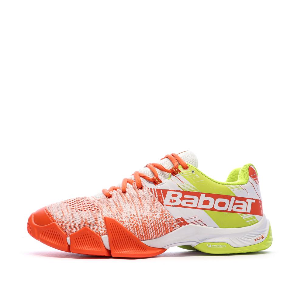 Chaussures de padel Blanc/Orange Homme Babolat Movea pas cher