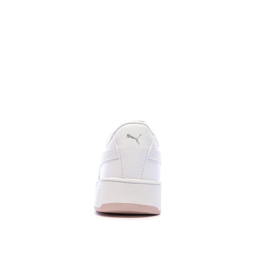 Baskets Blanches Fille Puma Carina vue 3