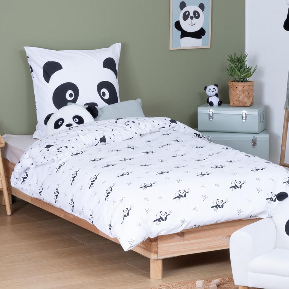 Parure de lit Blanc/Noir Garçon/Fille Atmosphera Panda 140x200 vue 2