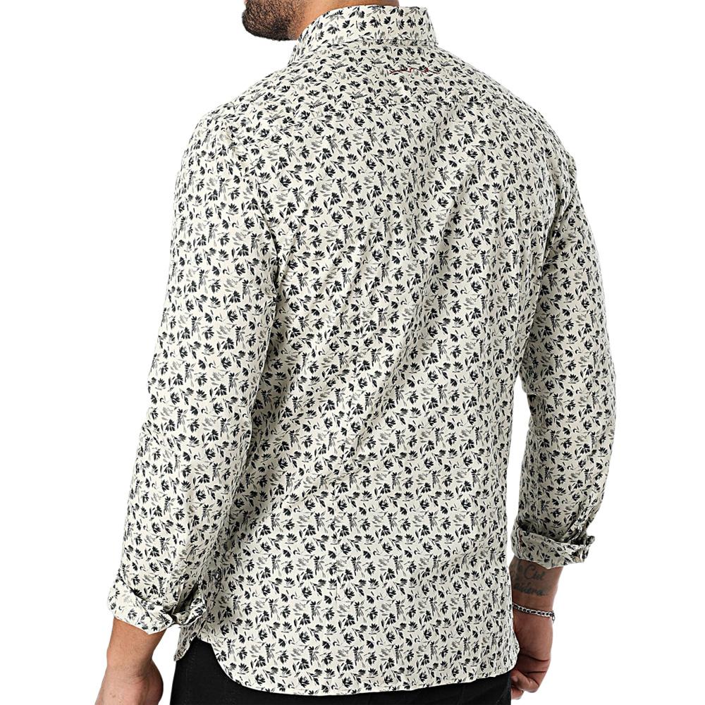 Chemise Beige Fleuris Homme Teddy Smith Carton Strectch vue 2