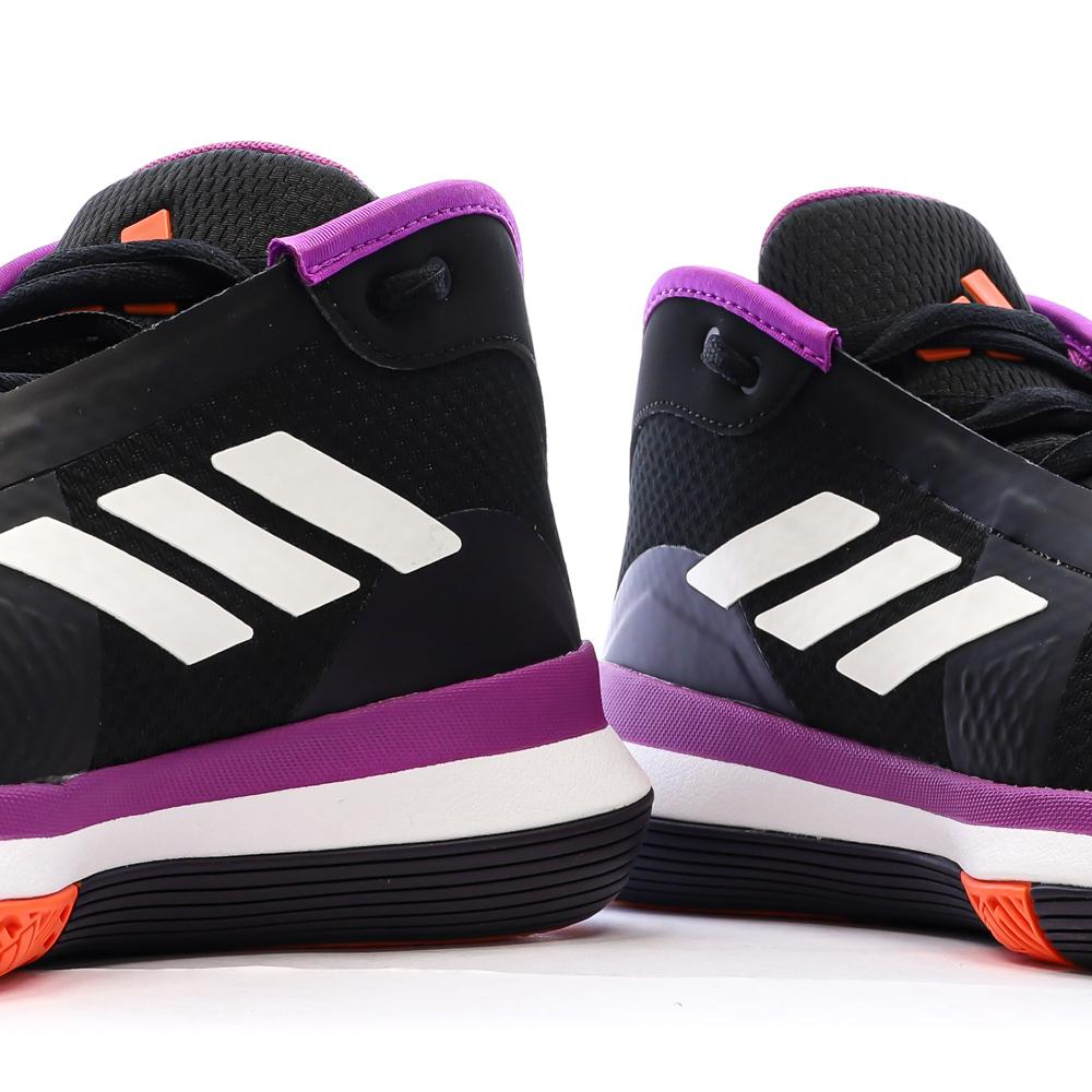 Chaussures de basketball Noires/Violettes Homme Adidas Bounce vue 7