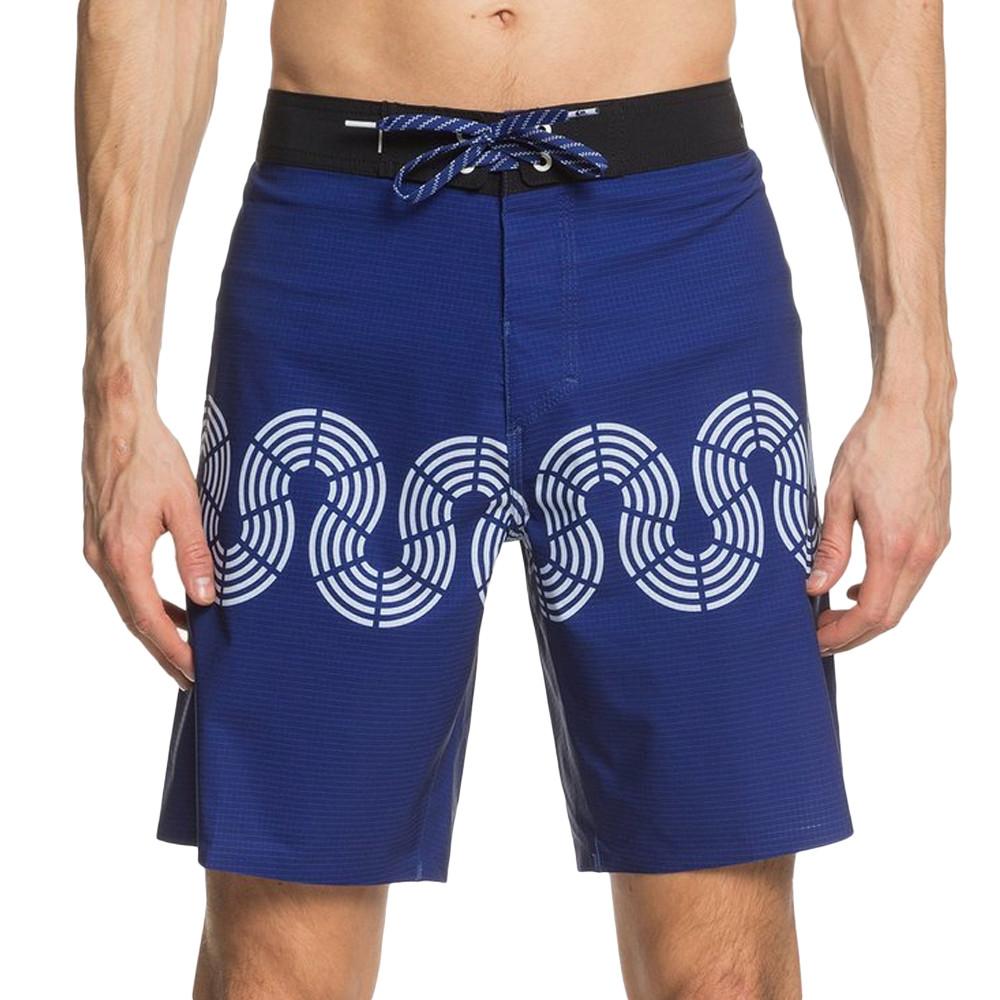 Short de Bain Bleu Homme Quiksilver Highline Connected Waves 19 pas cher