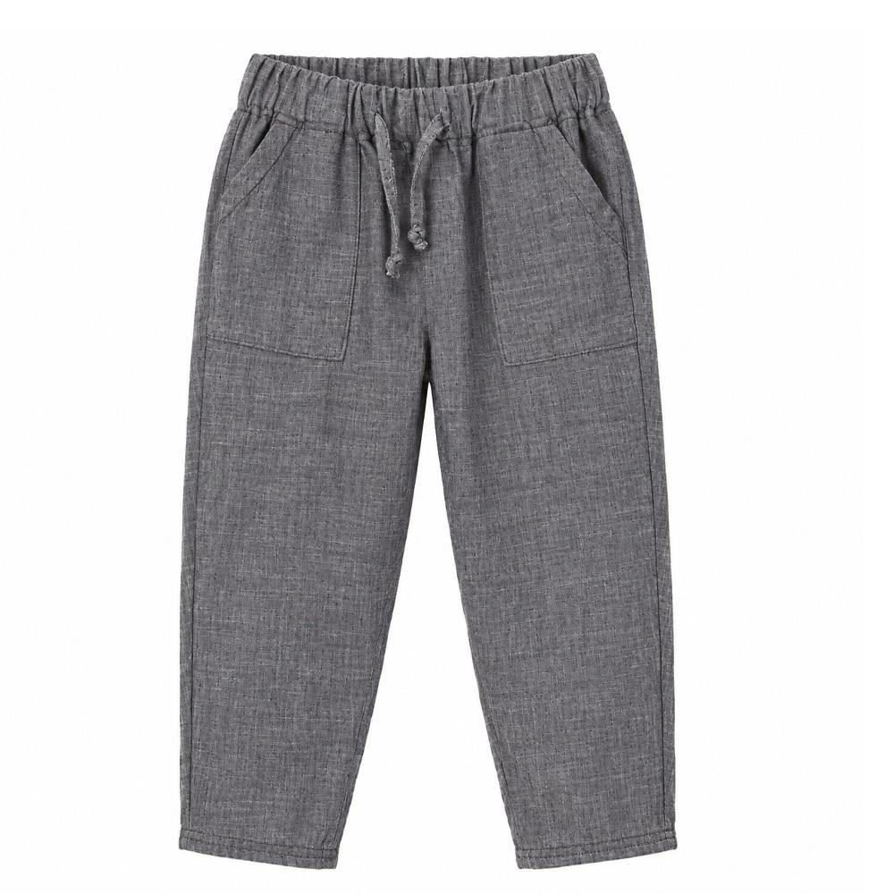 Pantalon Décontracté Gris Chiné Fille P'tit Mome Antoine pas cher