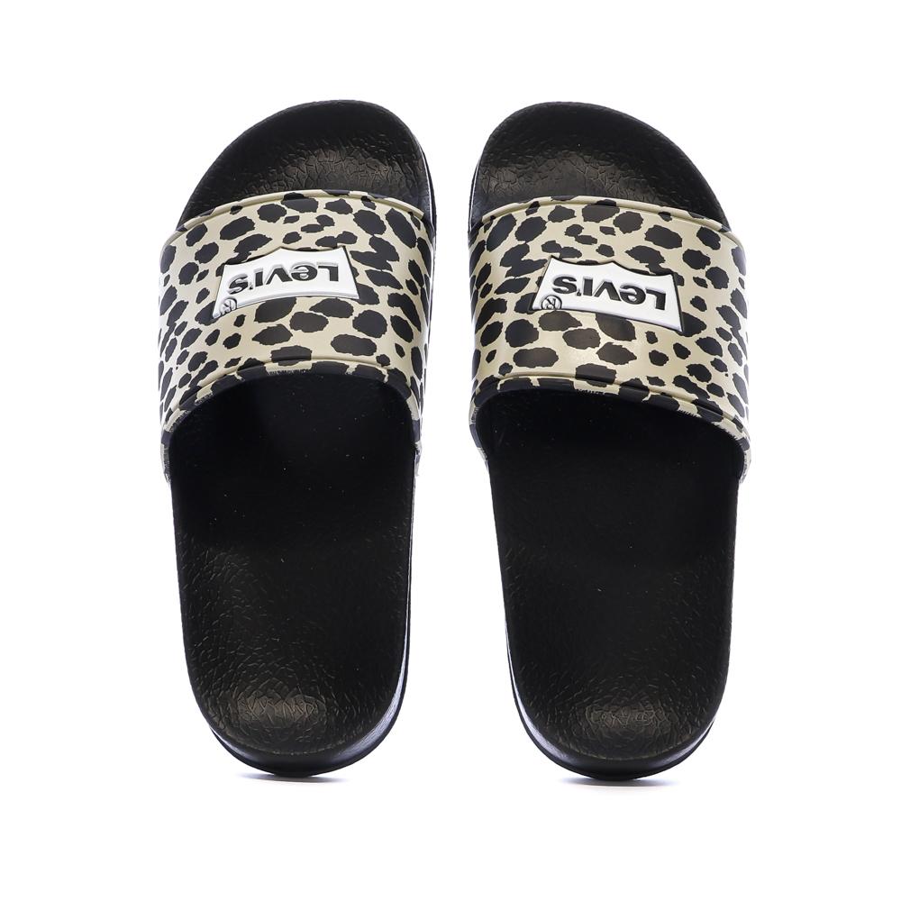 Claquettes Noir Fille Levi's Pool vue 3