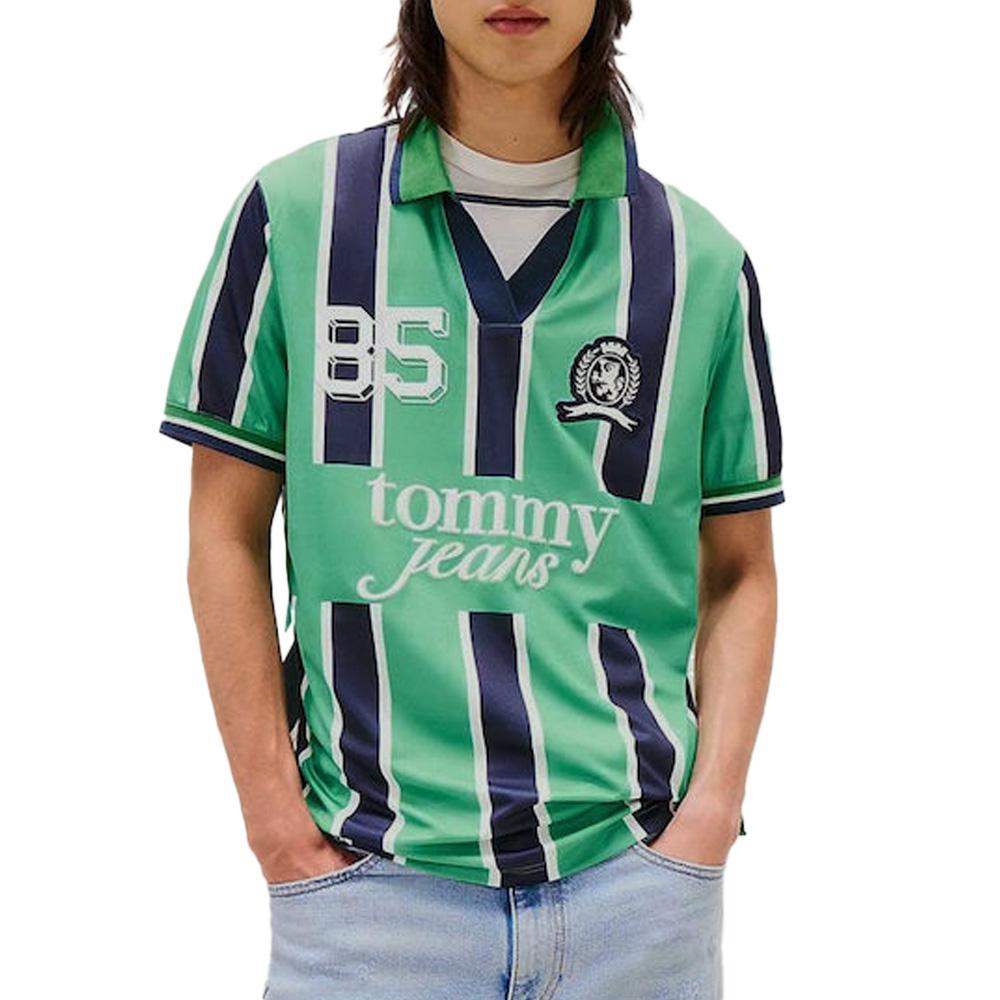 Polo Vert/Noir Homme Tommy Hilfiger DM0DM22073 pas cher