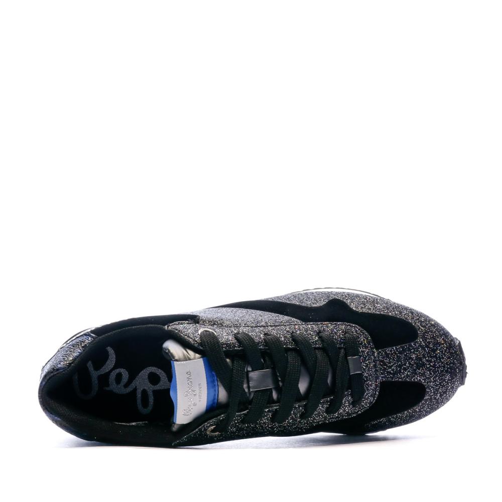 Baskets Noires à Paillettes Femme Pepe Jeans Rusper Warmy vue 4