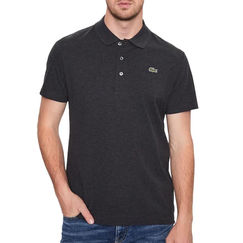 Lacoste Slim Fit Polos Lacoste Pas Cher Polo Gris Foncé Homme