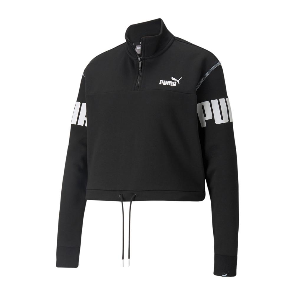 Sweat 1/4 zip Noir Femme Puma Power pas cher