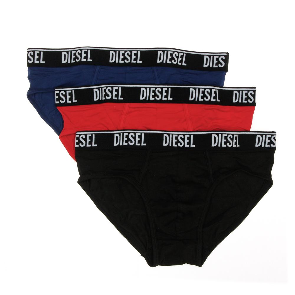 x3 Slips Noir/Rouge Homme Diesel RSFAC pas cher