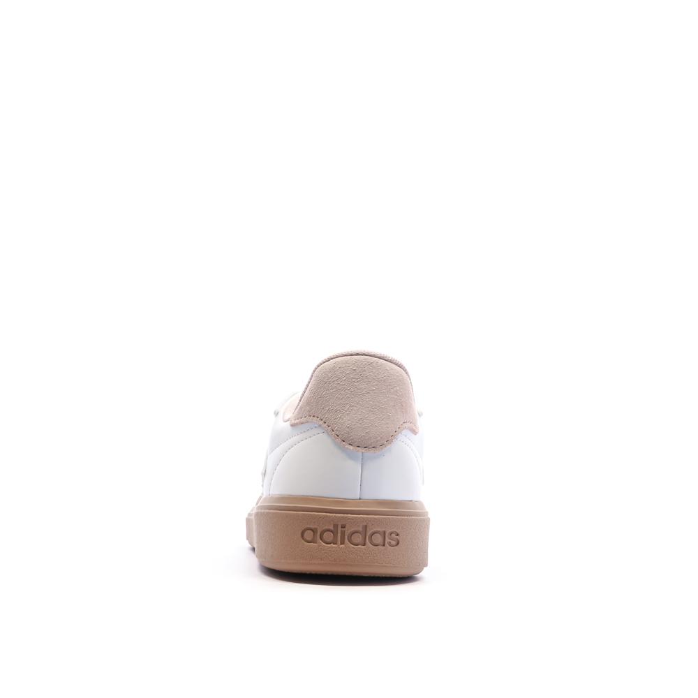 Baskets Blanches/Roses Femme Adidas Courtblock vue 3
