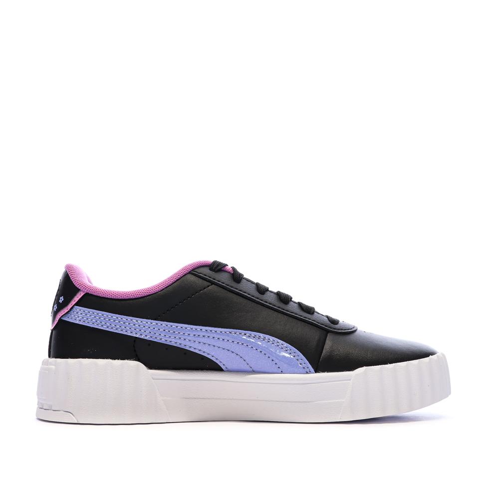 Baskets Noires/Mauve Fille Puma Carina 3.0 Jelly vue 2