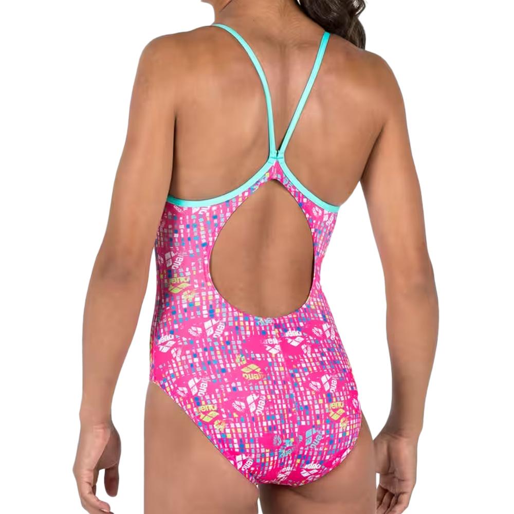 Maillots de bain 1 pièce Rose Fille Arena Allover vue 2