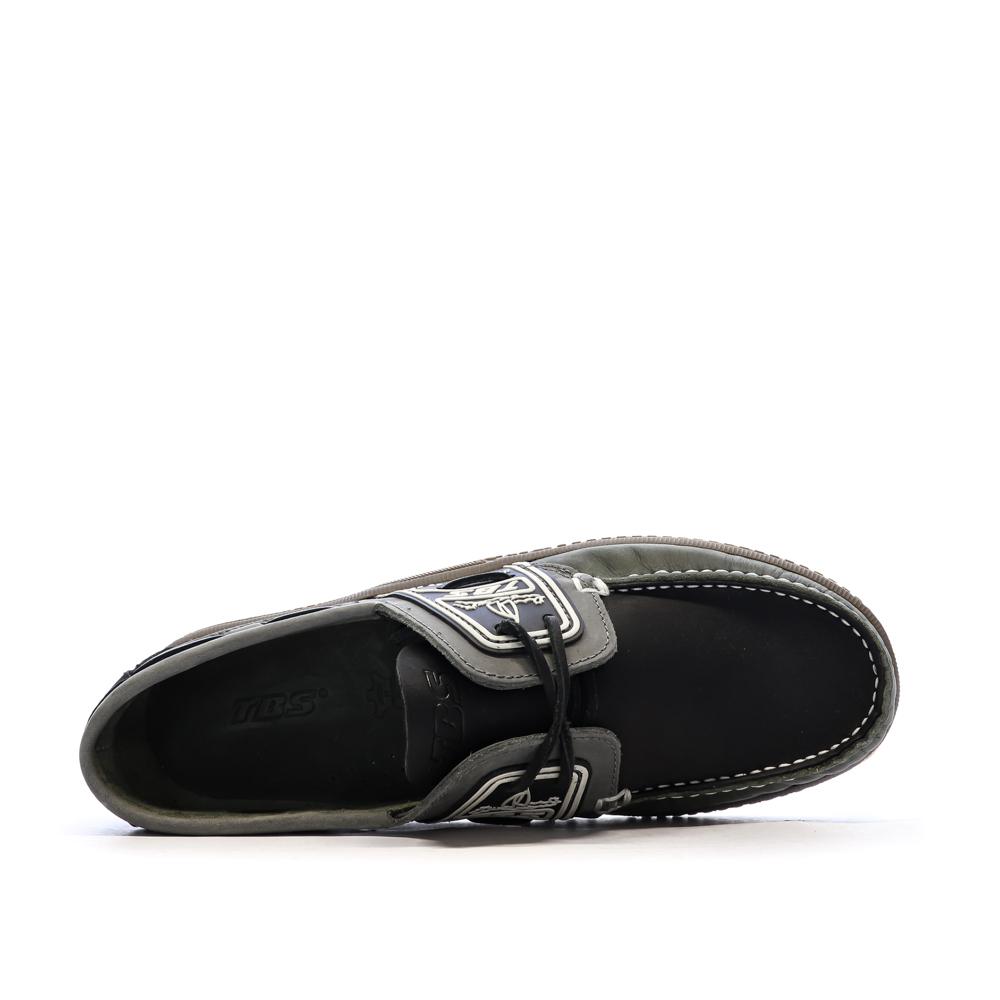Chaussures Bateau Kaki/Noir Homme TBS GLOBEK vue 4
