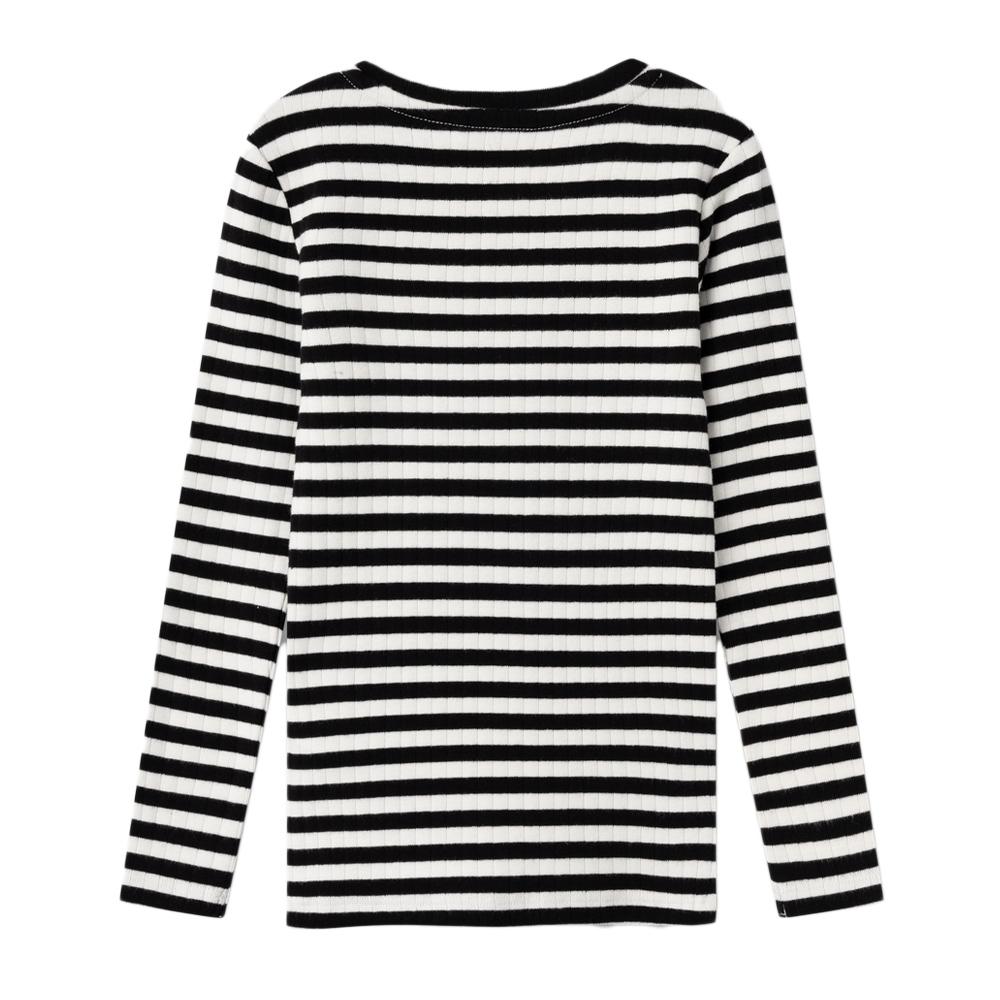 T-Shirt Manches Longues Noir/Blanc Fille Name it Fsuraja vue 2