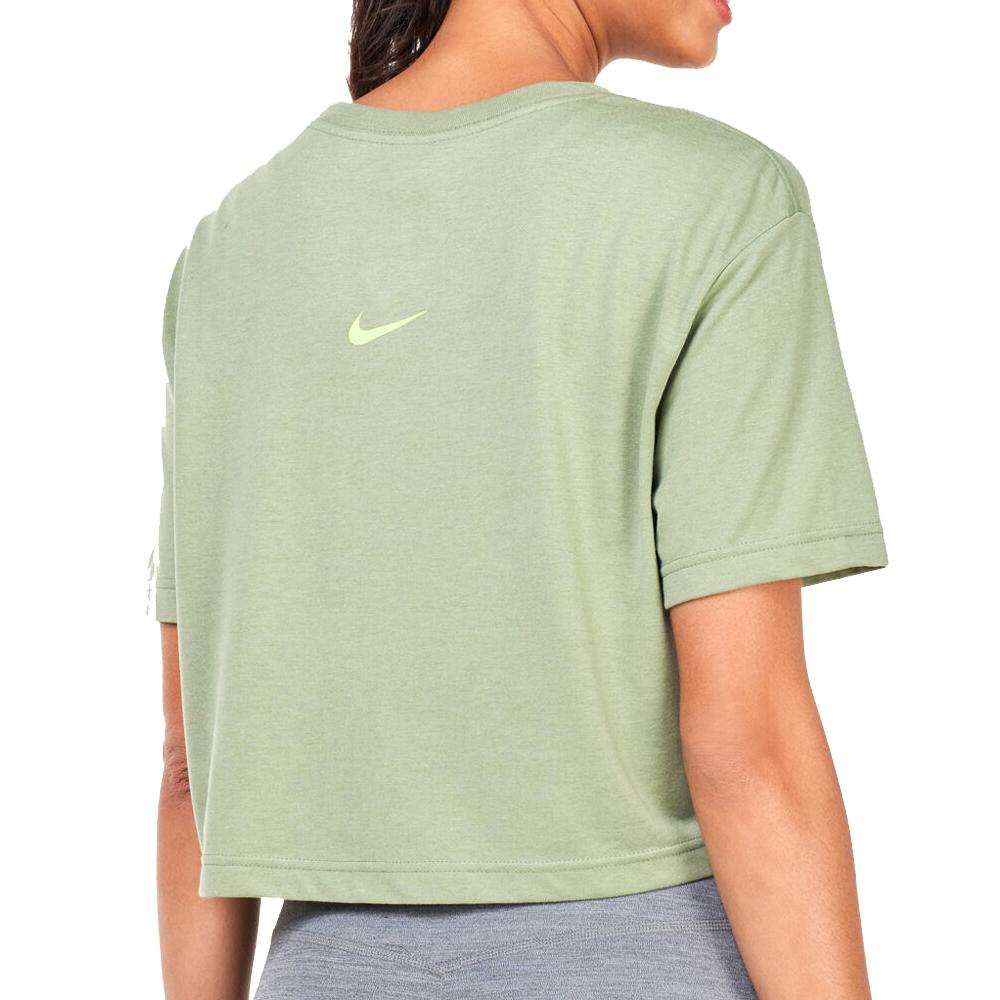 T-shirt Vert Femme Nike Crop86 vue 2