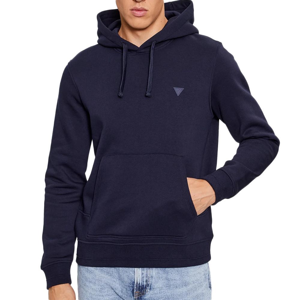 Sweat capuche Marine Homme Guess Christian pas cher