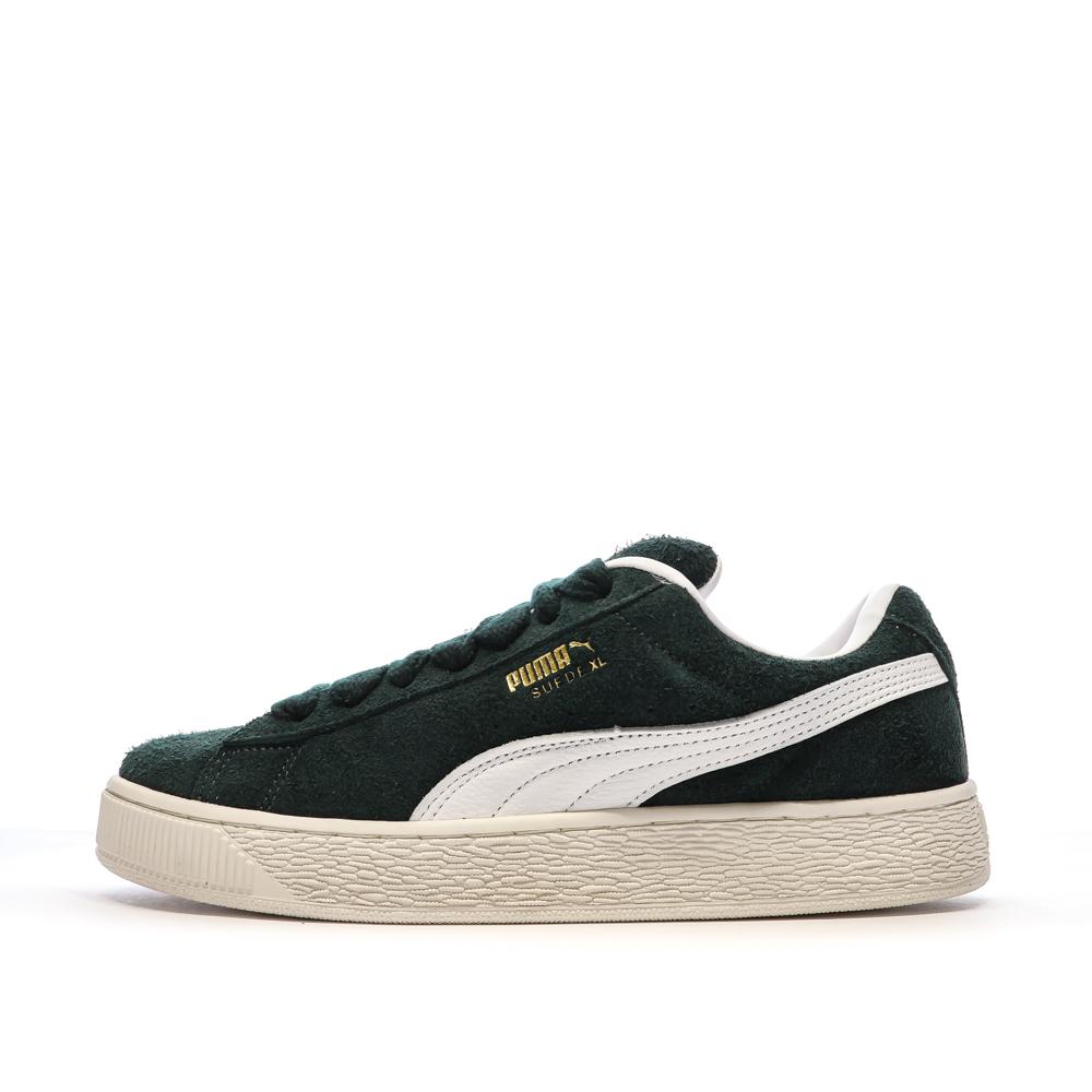 Baskets Vertes/Beiges Homme Puma Suede Xl Hairy pas cher