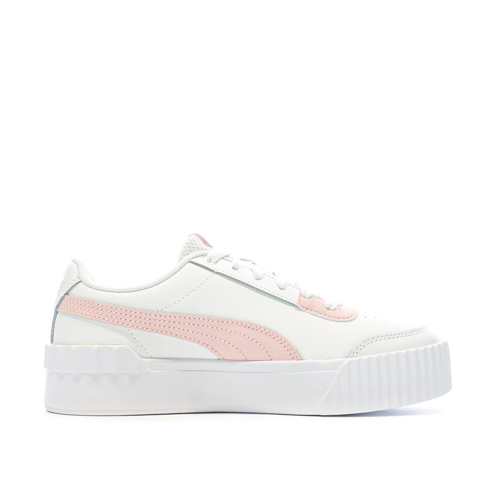 Baskets Blanches/Rose Femme Puma Carina Lift vue 2