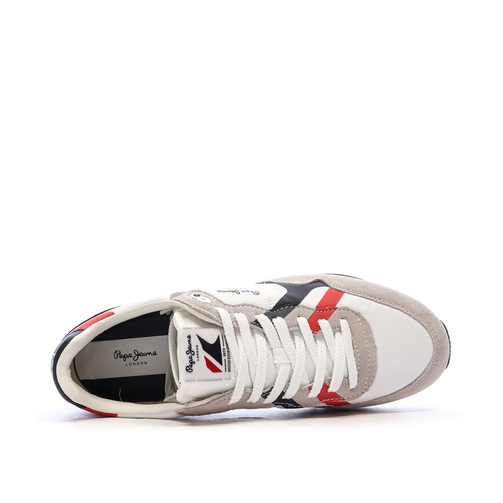 Baskets Gris/Blanc Homme Pepe Jeans Brit Road vue 4