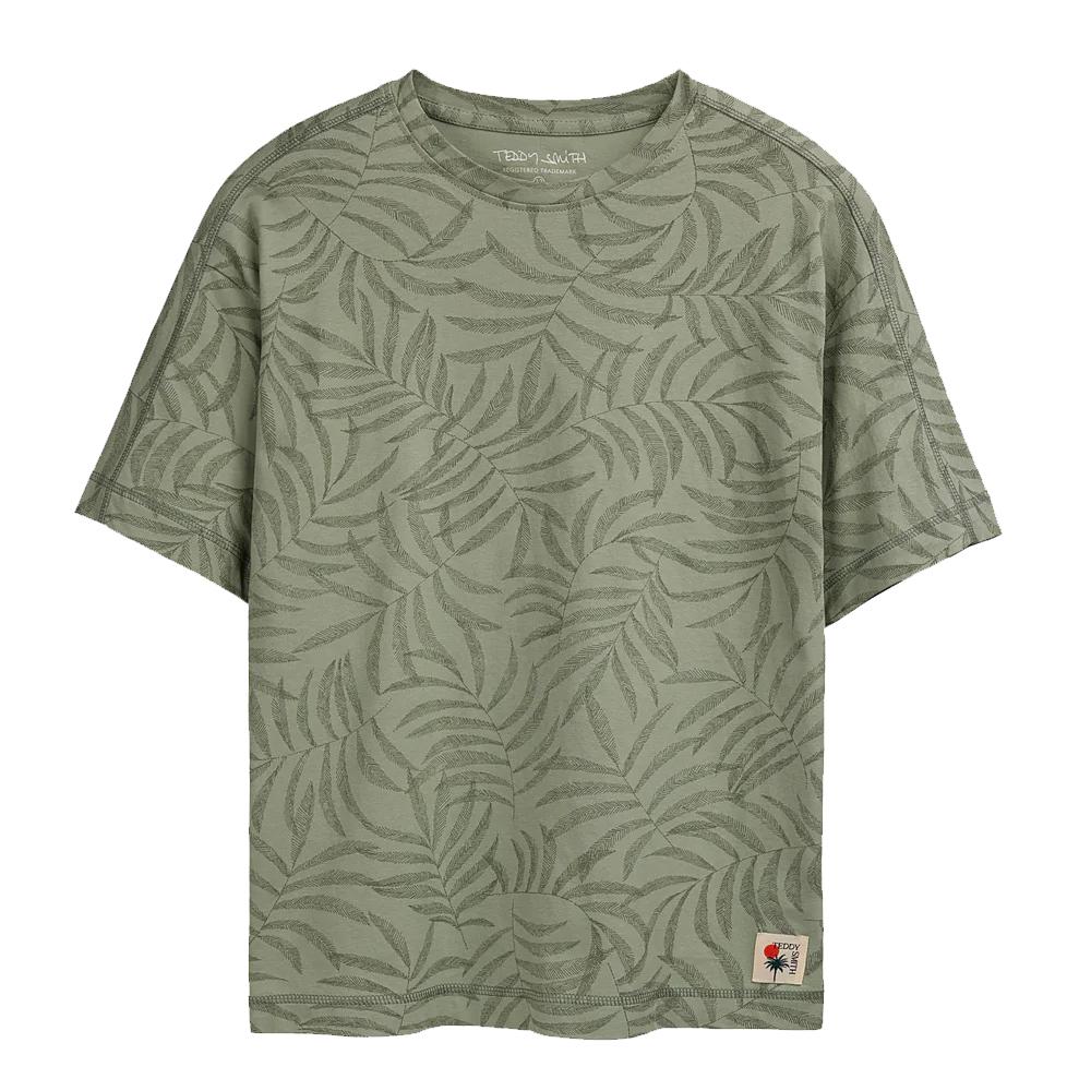 T-shirt Vert Garçon Teddy Smith Feuillage pas cher
