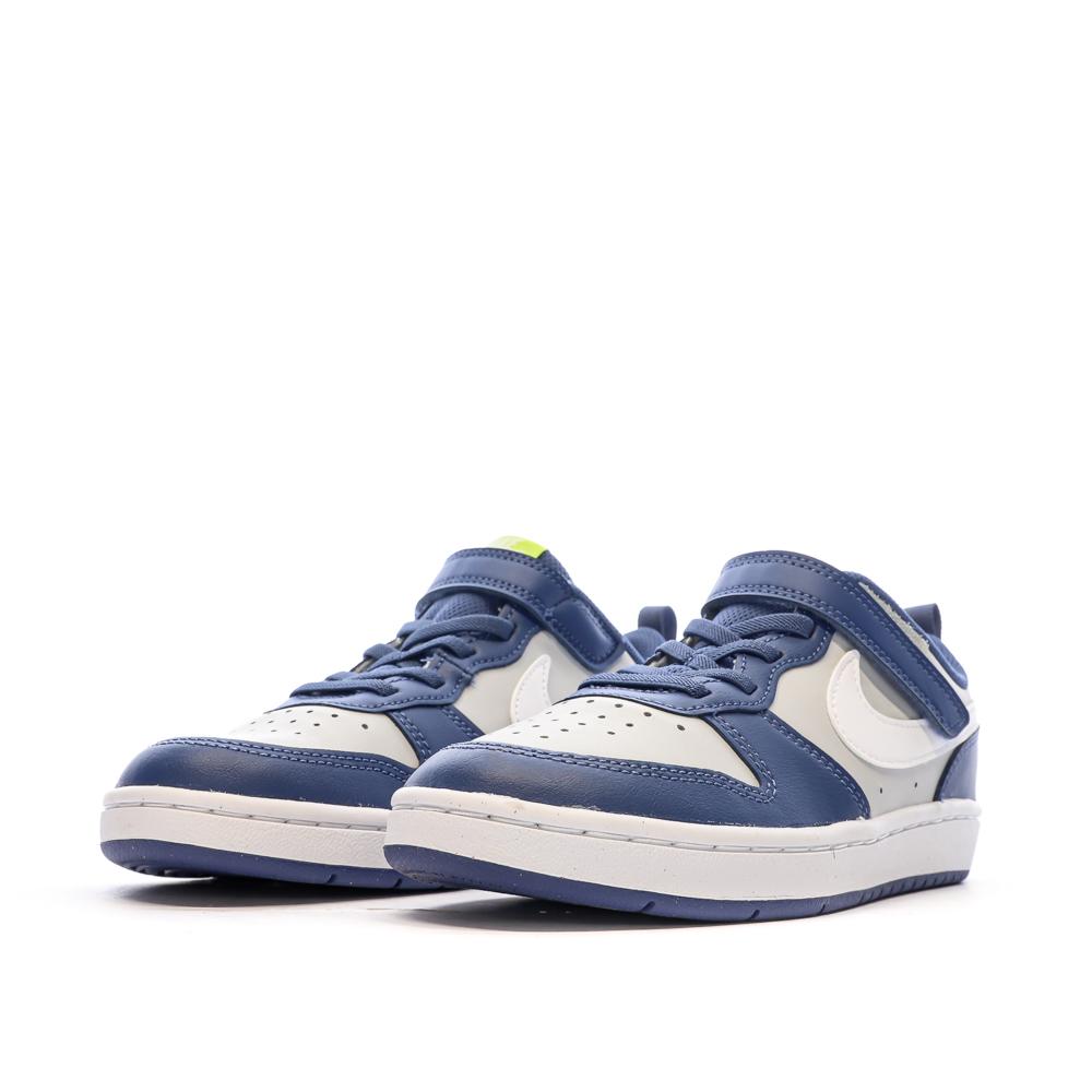 Baskets Bleu/Gris Garçon Nike Court Borough Low 2 vue 6