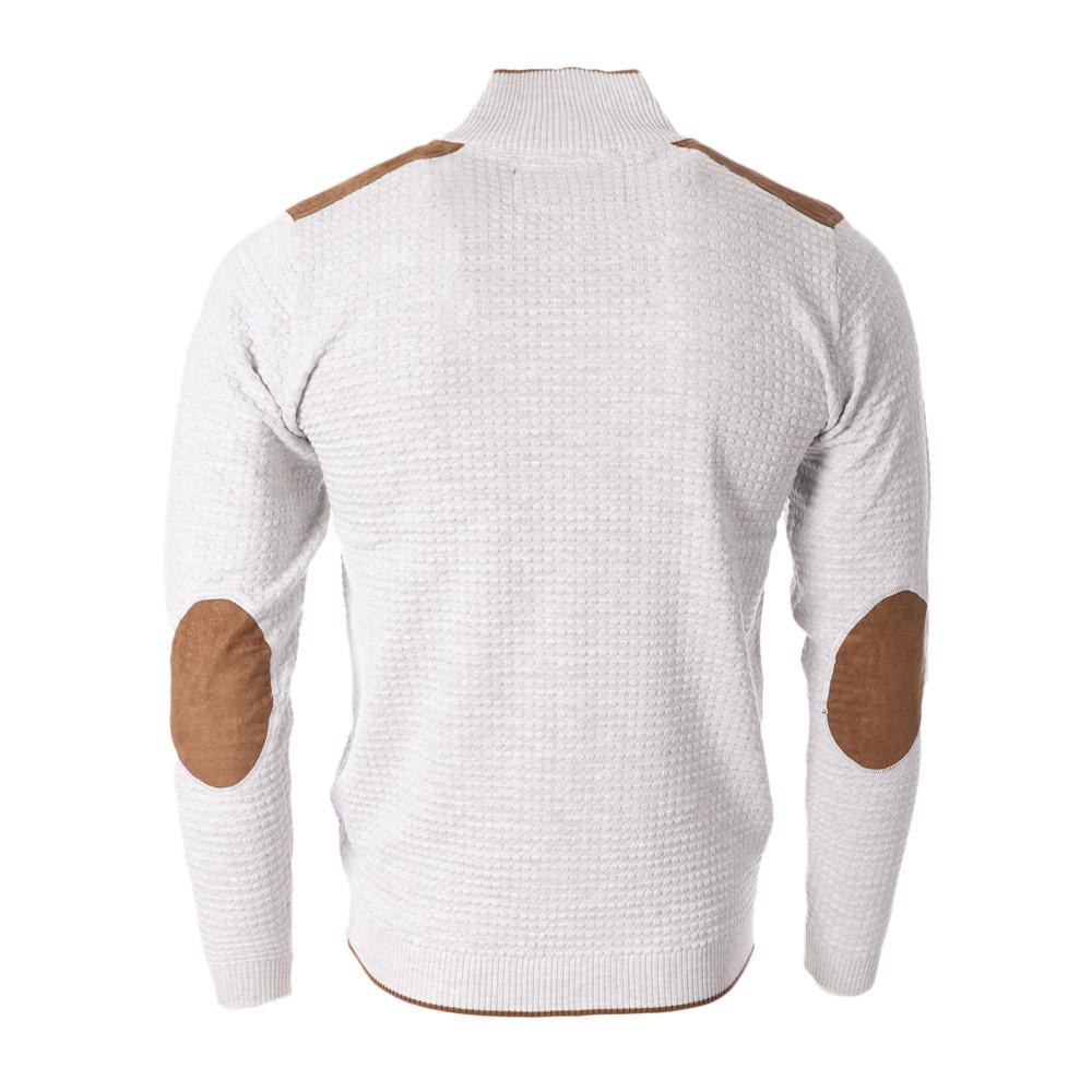 Pull Gris Homme RMS26 Zip Kantara vue 2