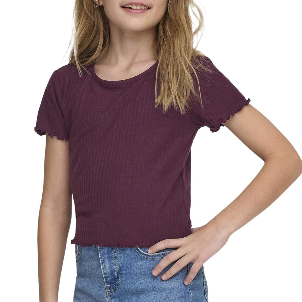 T-shirt Prune Fille Only Nella pas cher