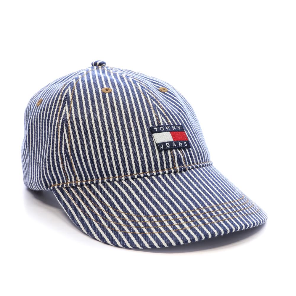 Casquette Bleue Mixte Tommy Hilfiger Heritage Stripe vue 2