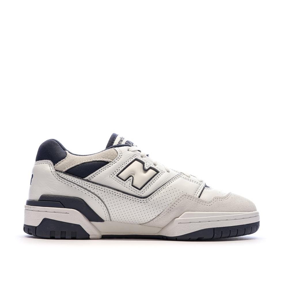 Baskets Blanches/Marine Homme New Balance BB550 vue 2