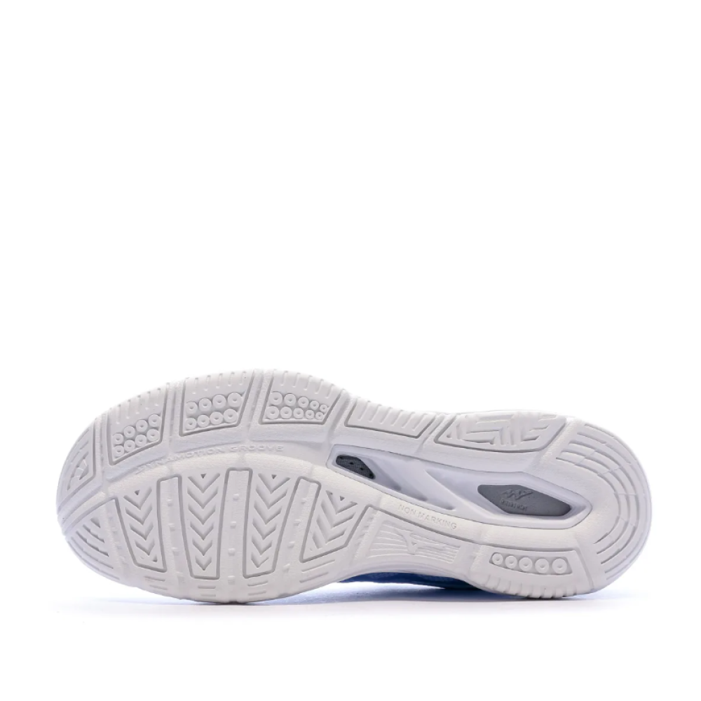 Chaussures de Sport Bleues Femme Mizuno Wave Supersonic 2 vue 4
