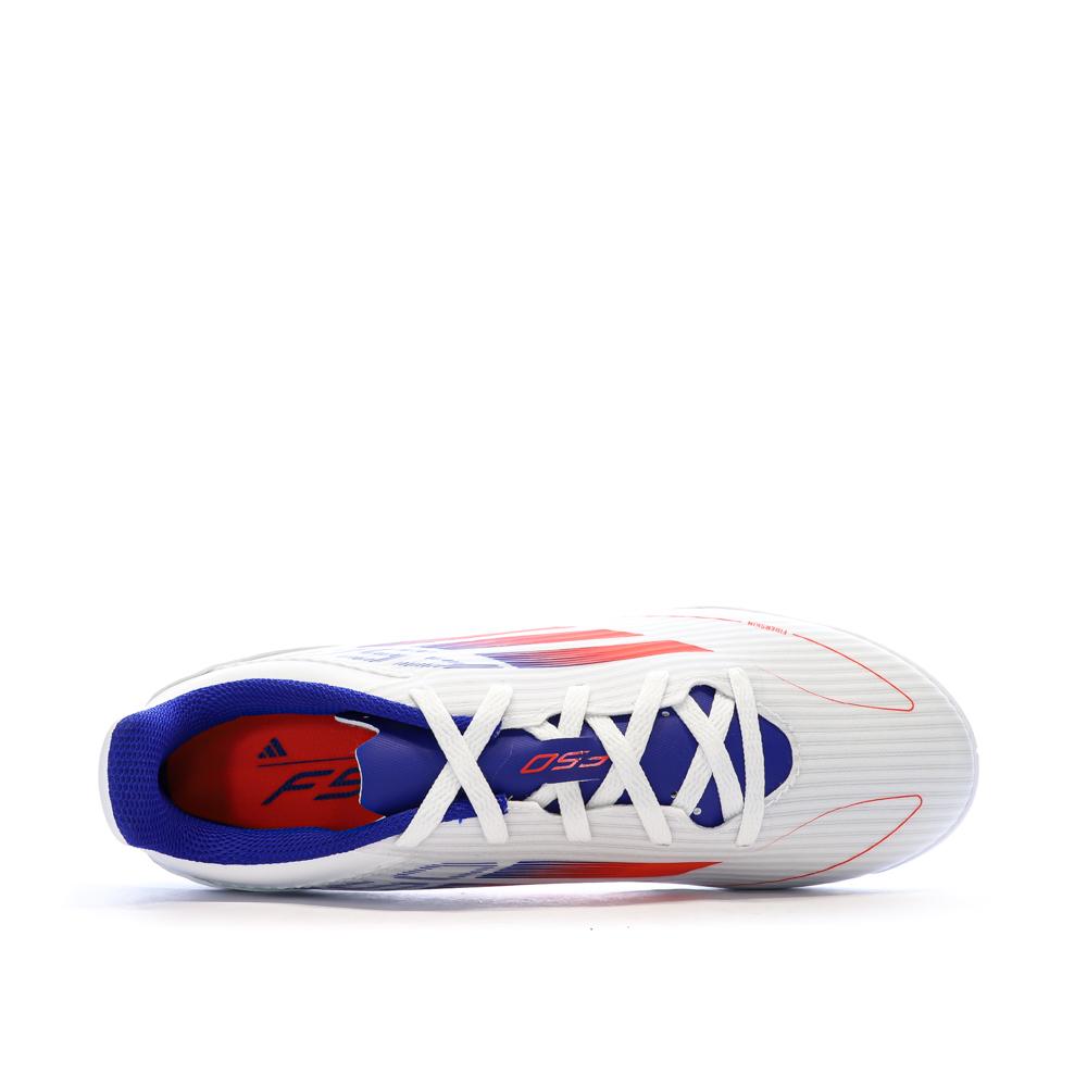 Chaussures de Foot Blanches Adidas F50 Club In vue 4