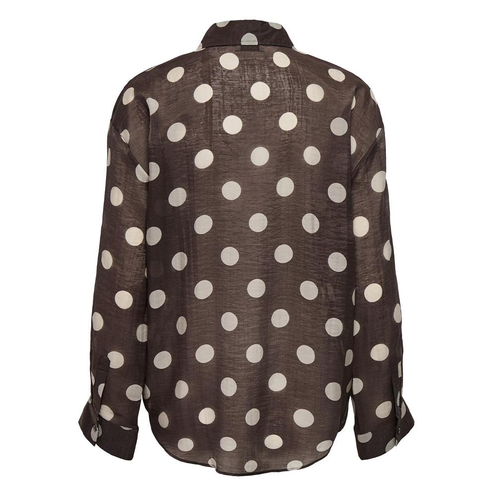 JDY Fay Women’s Brown Polka Dot Shirt Photo of the Espace des Marques %store% store - view of %key%